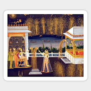 Women Celebrate Diwali, Royalty & River 1760 India Sticker